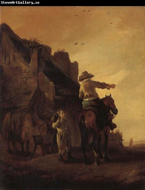 Philips Wouwerman A Rider Conversing with a Peasant